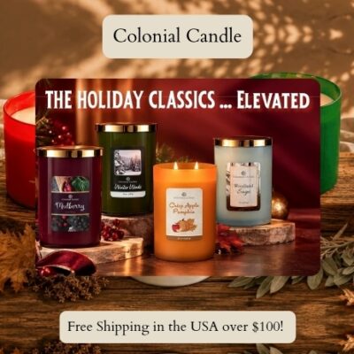 Colonial Candle has over 110 years of experience in making exquisite candles, they have established the highest levels of craftsmanship in their work. They use only the finest ingredients and materials available, and have mastered the art of candle making.