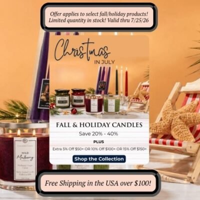 Colonial Candle has over 110 years of experience in making exquisite candles, they have established the highest levels of craftsmanship in their work. They use only the finest ingredients and materials available, and have mastered the art of candle making.