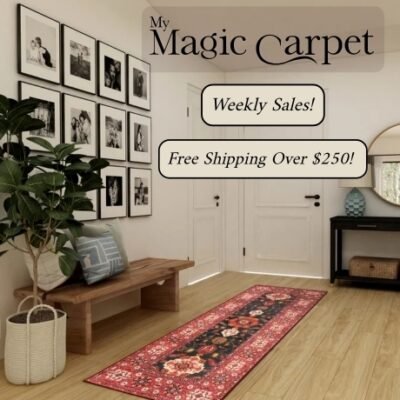 My Magic Carpet is a family-driven company that knows life is messy. If it’s kids running through the house, pets with muddy paws, or the occasional spill during dinner, we’ve been there! From bold to neutral, big or small, find a rug that fits your style and your space.