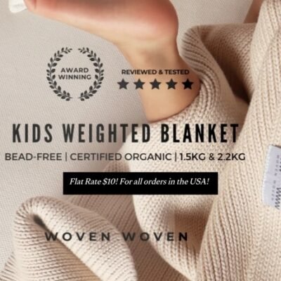 Woven Woven uses only the safest natural materials such as certified organic cotton, bamboo and Australian ultra-fine merino wool, they're breathable, gentle on delicate skin, and hypoallergenic. Their durable, machine-washable and transportable.
