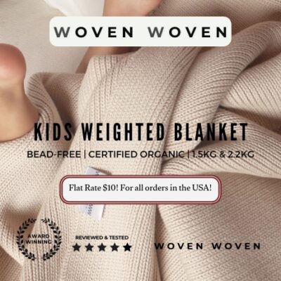 Woven Woven uses only the safest natural materials such as certified organic cotton, bamboo and Australian ultra-fine merino wool, they're breathable, gentle on delicate skin, and hypoallergenic. Their durable, machine-washable and transportable.