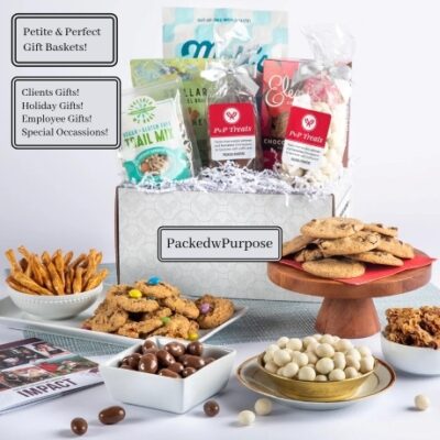 PACKEDwPURPOSE offers corporate and personal gifts that provide giftees a unique gifting sense unlike any other. A devoted team ensures a seamless ordering process when ordering your personal or custom boxs. Backed by an “Always Make it Right” pledge.