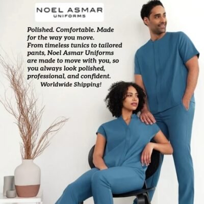 Noel Asmar Uniforms fabric is carefully selected, fully tested, and sewn so you look and feel your best no matter what style you wear. Their core fabrics widely avoids taboo chemicals with no BPAs released over the clothes lifespan, unlike other clothing stores.