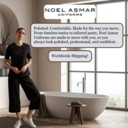 Noel Asmar Uniforms fabric is carefully selected, fully tested, and sewn so you look and feel your best no matter what style you wear. Their core fabrics widely avoids taboo chemicals with no BPAs released over the clothes lifespan, unlike other clothing stores.