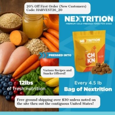 Nextrition offers a better way to feed your pup. Good real, wholesome food gently prepared to support your dog’s digestion, immune system, and their overall health. That means they're keeping all the good stuff in the nutrients, the flavors, the works.