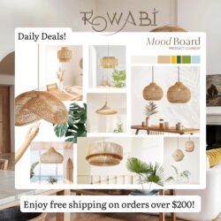 Rowabi offers a curated range of rattan, contemporary, and outdoor pendant lights, along with refined wall sconces and flush mounts. Built with high-quality materials and versatile designs in varied sizes, every fixture delivers both function and timeless style.