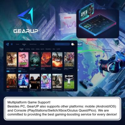 GearUP has only one question? Do you want to get rid of high ping, packet loss, spikes, and jitters? Then here we are! Your new game network guardian. GearUP will never let a poor internet connection stop your thrill gaming. GearUp offers thousands of games to play.