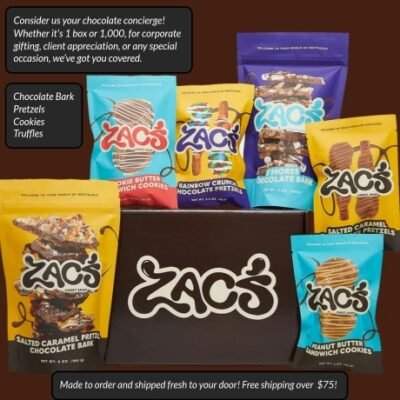 Zac's Sweet Shop makes gourmet delicious chocolates. From bite-sized chocolate confections including truffles, cookies, pretzels, and chocolate bark. They're on a mission to reinvent the box of chocolates through purpose, passion, and innovation.