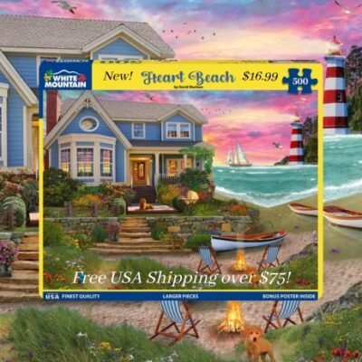 White Mountain Puzzles has crafted the highest quality of puzzles for over 30 years for your family to enjoy. They offer colorful jigsaw puzzles from recognized artists available for all ages and at all levels of difficulty. Over 50,000 reviews from happy customers.