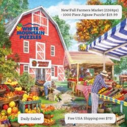 White Mountain Puzzles has crafted the highest quality of puzzles for over 30 years for your family to enjoy. They offer colorful jigsaw puzzles from recognized artists available for all ages and at all levels of difficulty. Over 50,000 reviews from happy customers.