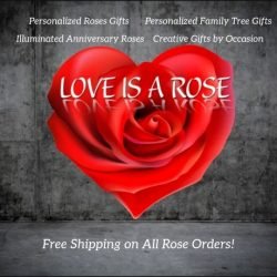 Love Is a Rose specialty is their exclusive imprinting of your personalized message on the individual petals of our real, preserved roses. We also have vases available with engraved message plates, making our roses the most unique and memorable gift you can give.