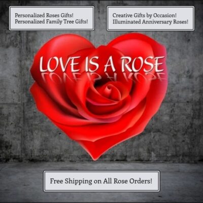 Love Is a Rose specialty is their exclusive imprinting of your personalized message on the individual petals of our real, preserved roses. We also have vases available with engraved message plates, making our roses the most unique and memorable gift you can give.