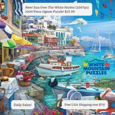 White Mountain Puzzles has crafted the highest quality of puzzles for over 30 years for your family to enjoy. They offer colorful jigsaw puzzles from recognized artists available for all ages and at all levels of difficulty. Over 50,000 reviews from happy customers.