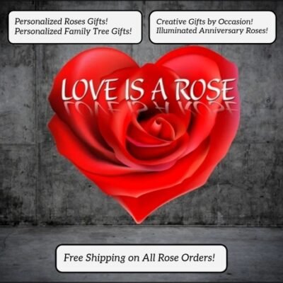 Love Is a Rose specialty is their exclusive imprinting of your personalized message on the individual petals of our real, preserved roses. We also have vases available with engraved message plates, making our roses the most unique and memorable gift you can give.