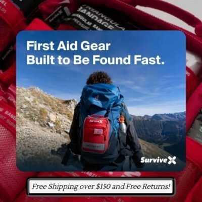 SurviveX is best known for its premium first aid kits, designed for your home, car, and outdoor use. These kits are compact yet comprehensive, featuring labeled compartments for quick access, zip stitch wound closures as a non-invasive alternative to stitches, and trauma supplies for severe bleeding