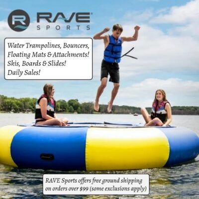 Rave Sports is a water sports manufacturer. It offers water trampolines, water bouncers, water rafts, inflatable bouncers, lake rafts, floating mats, water carpets, and paddle boards. Make a splash in your backyard pool, camp or resort with our inflatable pool slides and floats!