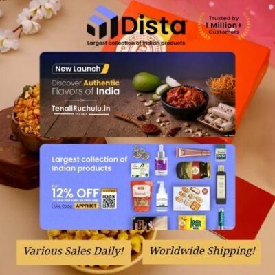 Dista is the trusted online shopping platform where you can get the largest collection of Indian products online from around the world and get deliveries in 40+ international countries. You have access to categories like wellness, Indian food, beauty, baby & kids, spirituality, and clothing & much more.