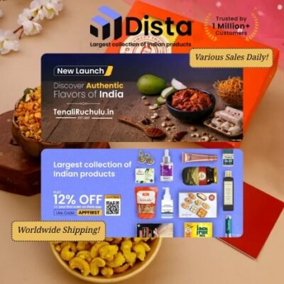 Dista is the trusted online shopping platform where you can get the largest collection of Indian products online from around the world and get deliveries in 40+ international countries. You have access to categories like wellness, Indian food, beauty, baby & kids, spirituality, and clothing & much more.