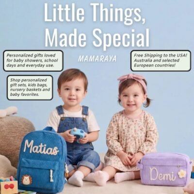 MamaRaya creates thoughtful personalized gifts for babies, kids, families, and pets. From custom name baskets to kids bags, baby outfits, and keepsake accessories, our goal is to make everyday gifting feel warm, useful, and personal. They focuse on personalized gifts for all your different family moments.