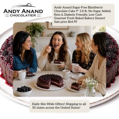 Andy Anand makes luxury sugar-free chocolates, cheesecakes, cakes, and candy the way they were meant to taste with real ingredients, no preservatives, and no shortcuts. Every truffle, brittle, and cheesecake is handcrafted in small batches at our bakery, then shipped fresh to your door.