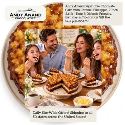 Andy Anand makes luxury sugar-free chocolates, cheesecakes, cakes, and candy the way they were meant to taste with real ingredients, no preservatives, and no shortcuts. Every truffle, brittle, and cheesecake is handcrafted in small batches at our bakery, then shipped fresh to your door.
