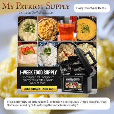 My Patriot Supply was founded by people with a drive for self-reliant and food independence. They not only understand the drive to practice emergency preparedness, they're active partners in the survivalist lifestyle. They believe true freedom comes from making a certain level of self-reliance.