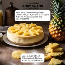 Andy Anand makes luxury sugar-free chocolates, cheesecakes, cakes, and candy the way they were meant to taste with real ingredients, no preservatives, and no shortcuts. Every truffle, brittle, and cheesecake is handcrafted in small batches at our bakery, then shipped fresh to your door.