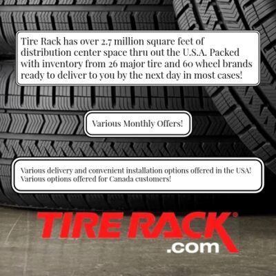 Tire Rack offers the best tires, expert advice, and buy now, pay later or 0% interest financing options. Free shipping to over 10,000 installers and free 2-year road hazard protection coverage that helps you put your rubber on the road. They also feature auto parts and accessory deals throughout the site.