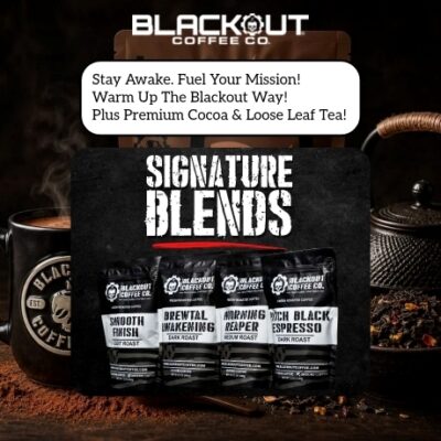 Blackout Coffee is family owned and handicrafts it's premium coffee with passion! They roast the finest coffee beans for bold ground coffee, convenient coffee pods, and rich instant coffee. They founded it on hard work, family, and traditional American values.